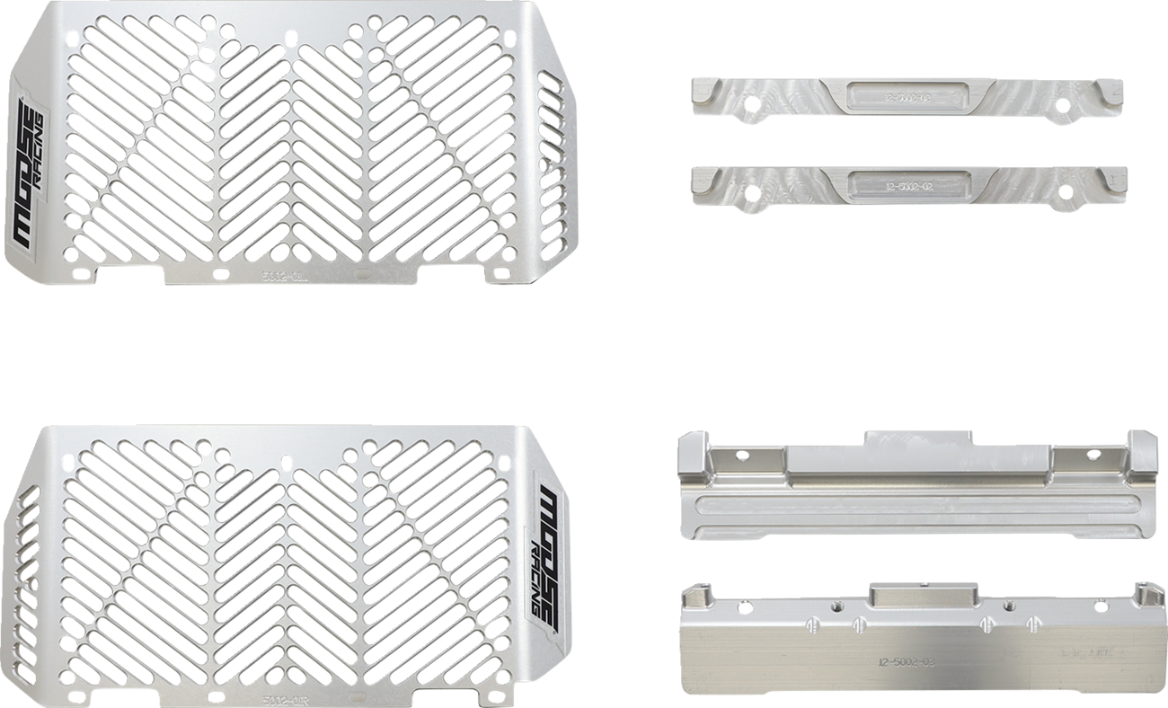 Billet Radiator Guards - Silver - Yamaha