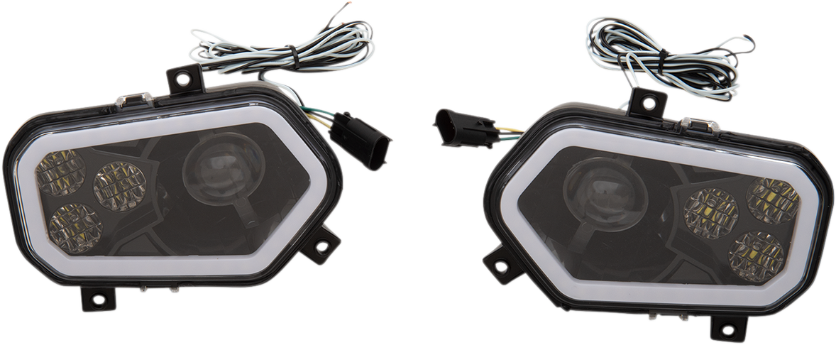 LED Headlight - Black - Polaris