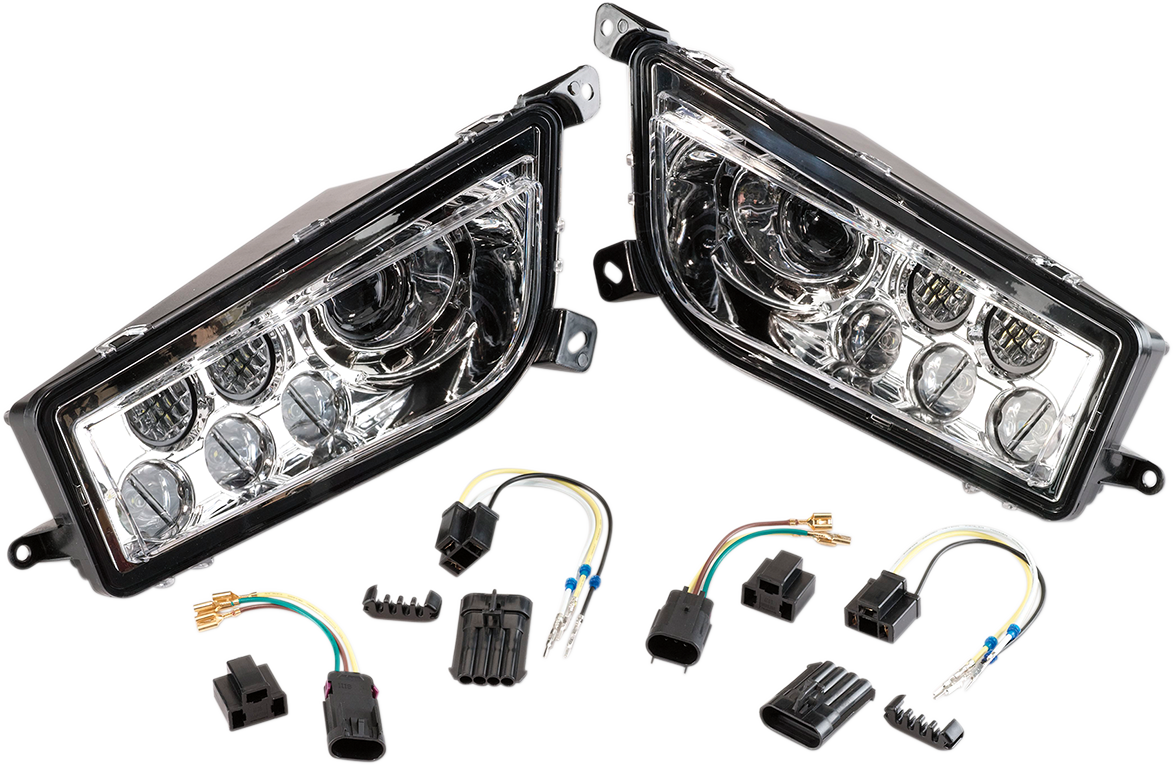 LED Headlight - Chrome - Polaris