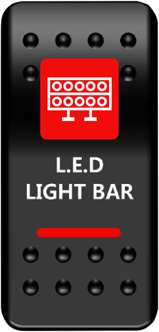 Rocker Switch - Lightbar - Red