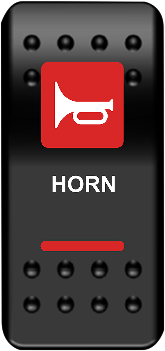 Rocker Switch - Horn - Red