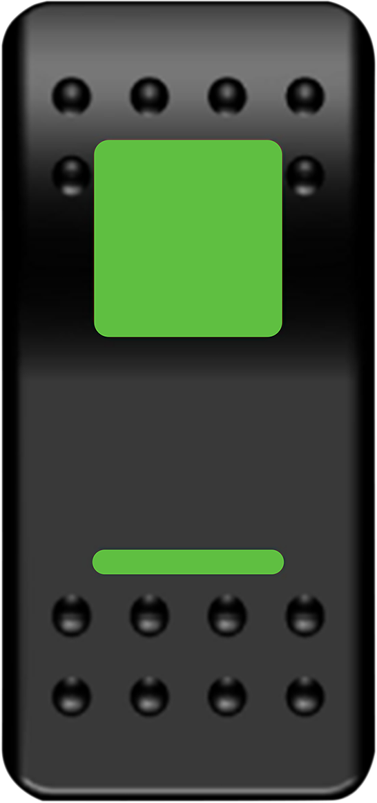 Rocker Switch - On/Off - Green
