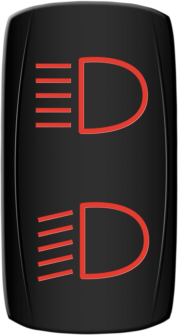 Rocker Switch - Hi/Lo Beam - Red
