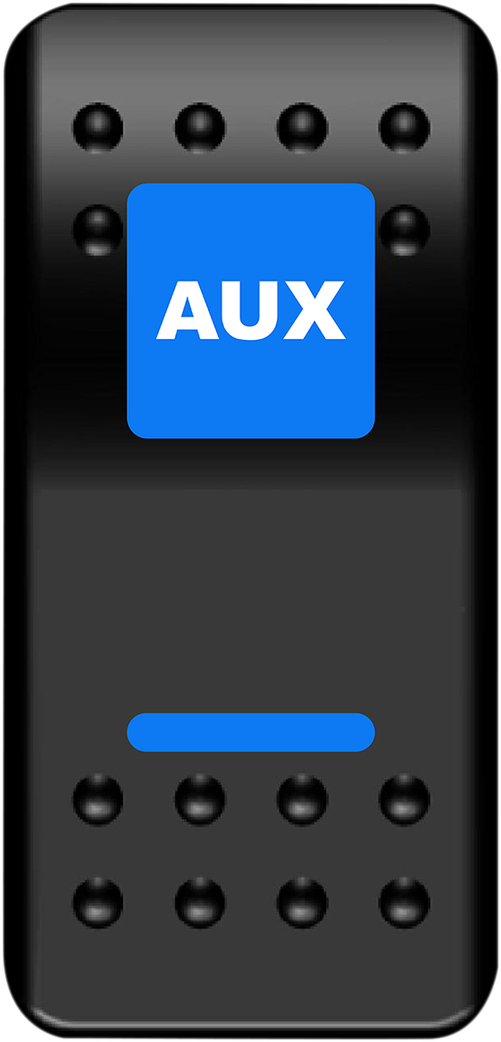 Rocker Switch - Auxilary Power - Blue