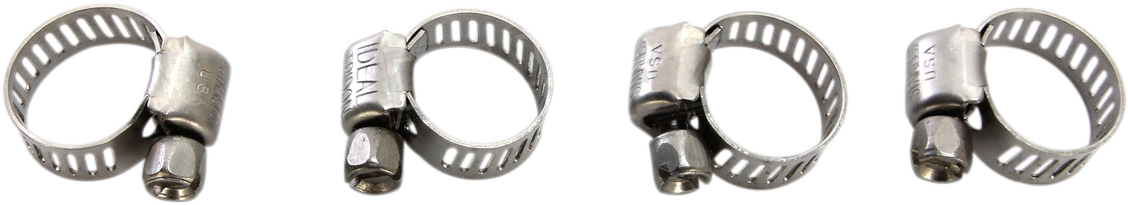 Clamp Hose - Stainless Steel - 8-22 mm - 4-Pack