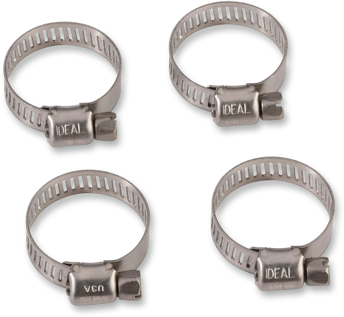 Clamp Hose - Stainless Steel - 10-27 mm - 4-Pack