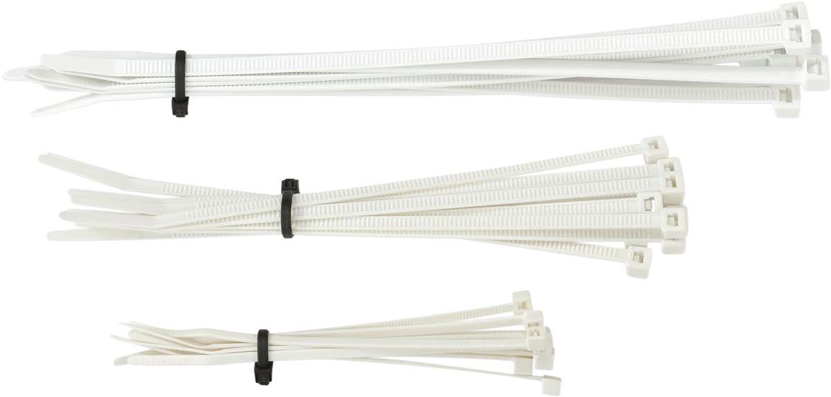 Cable Ties - White - 30-Pack