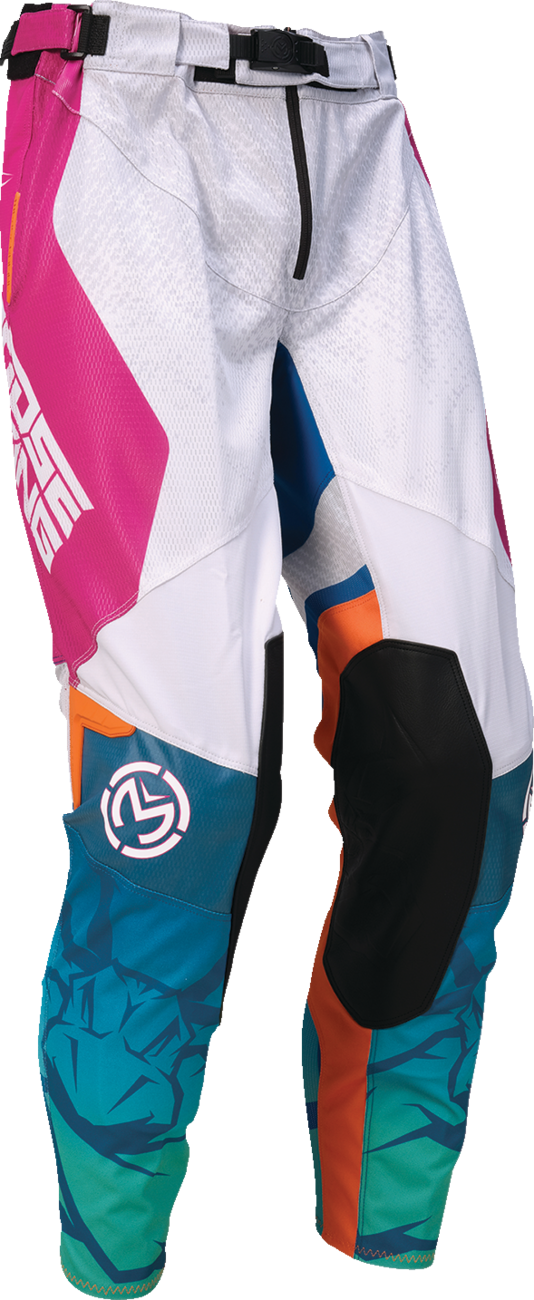Sahara Pants - Teal/Orange/Pink - US 38