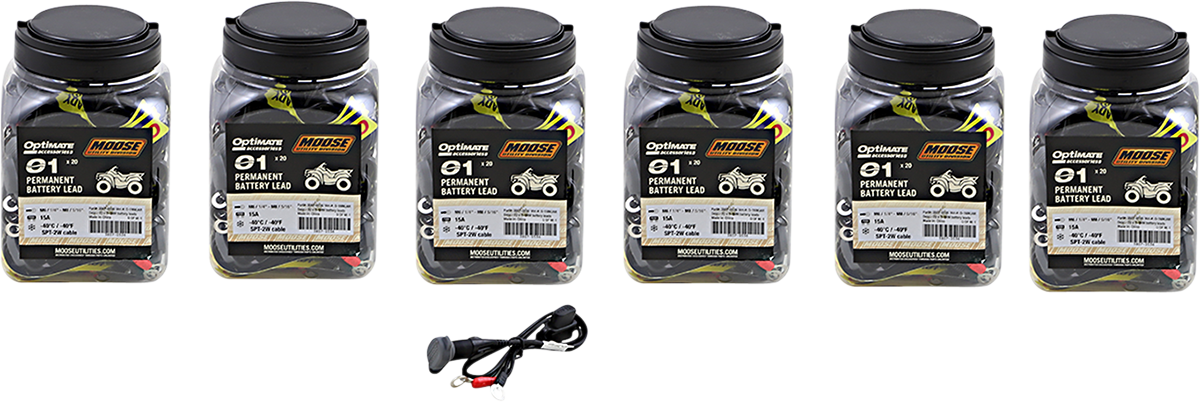 Battery Lead - O1 - SAE/12V - Permanent - Set of 6/20 Pack