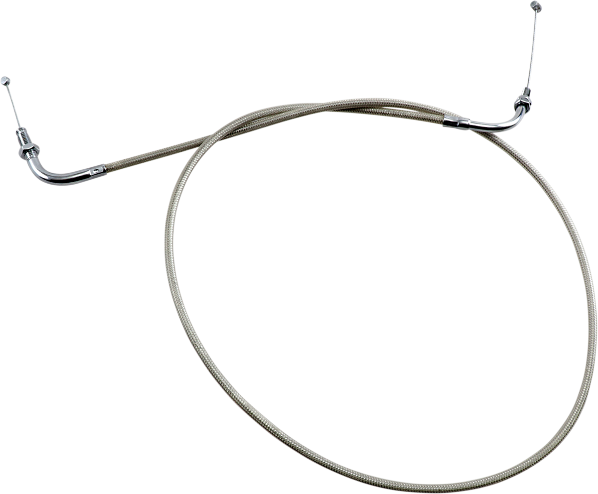 Armor Coat Stainless Steel Throttle/Idle Cable for Cruisers - Push - 1100 V-Star