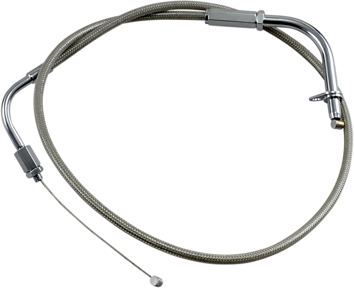 Armor Coat Stainless Steel Throttle/Idle Cable for Cruisers - Pull - 650 V-Star Custom