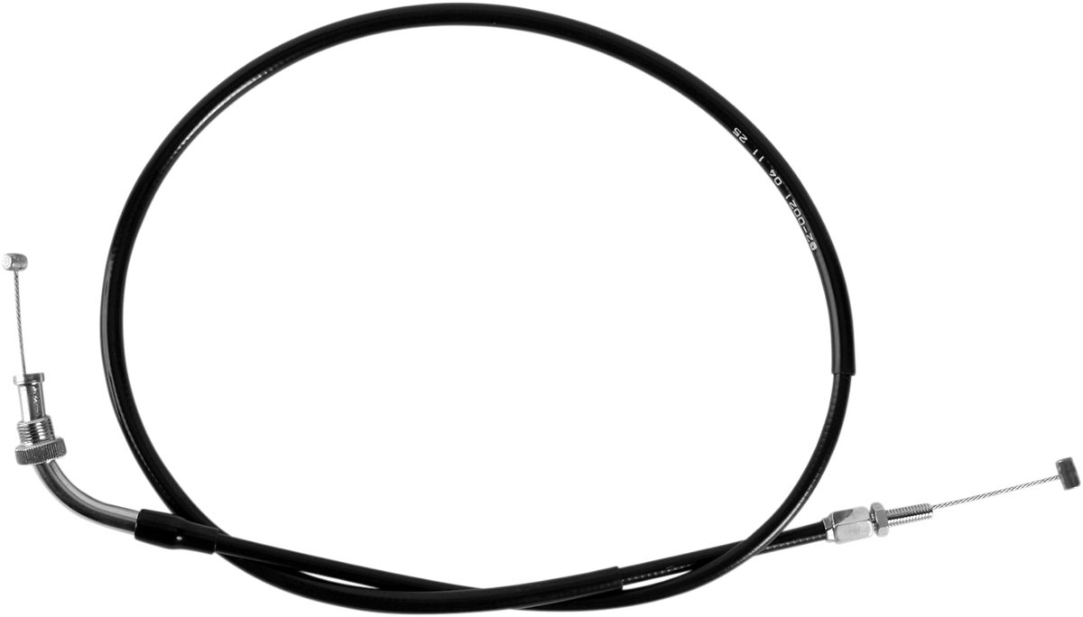 Black Vinyl Throttle Cable - Push - '99-'07 VT600C/D