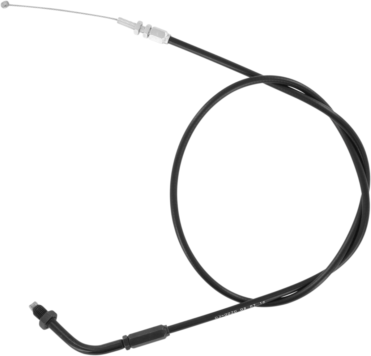 Black Vinyl Throttle Cable - Pull - '78-'83 Kawasaki KZ