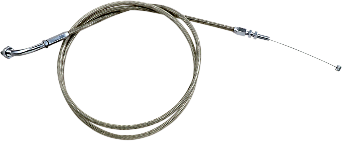 Armor Coat Stainless Steel Throttle/Idle Cable for Cruisers - Pull - VTX1800