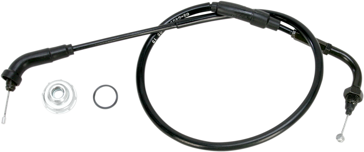 Black Vinyl Throttle Cable - Pull - +3" - '86-'25 Honda 50