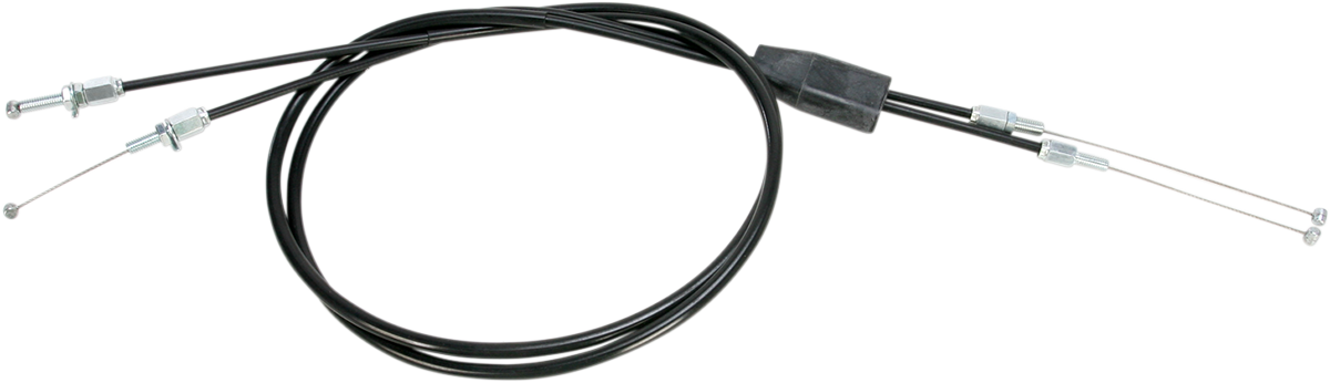Black Vinyl Throttle Cable - Push/Pull - +2" - '02-'17 CRF