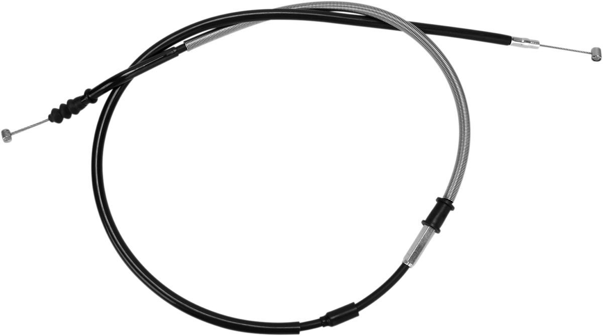Black Vinyl Clutch Cable - Terminator - +2" - Yamaha
