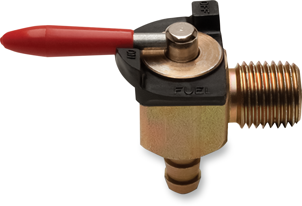 Fuel Valve - 90° - 1/4" NPT - 1/4" Barb