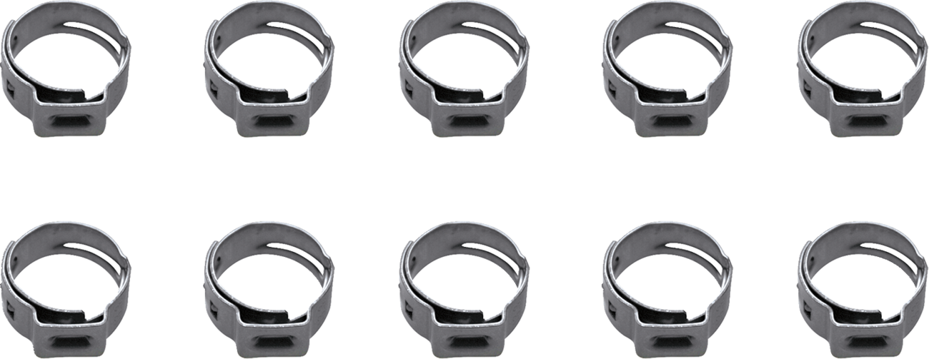 Ear Clamps - Fuel Line - Stepless - 13.2-15.7 mm - 10 Pack