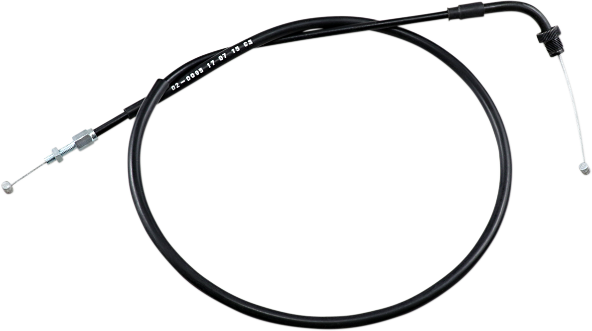 Black Vinyl Throttle Cable - Push - '82-'07 Honda CB/VF/VT