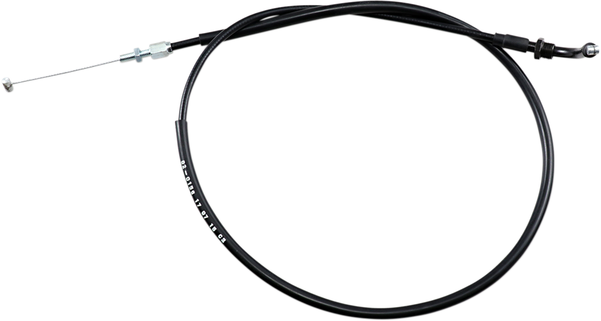 Black Vinyl Throttle Cable - Push - '76-'87 CB/CMX