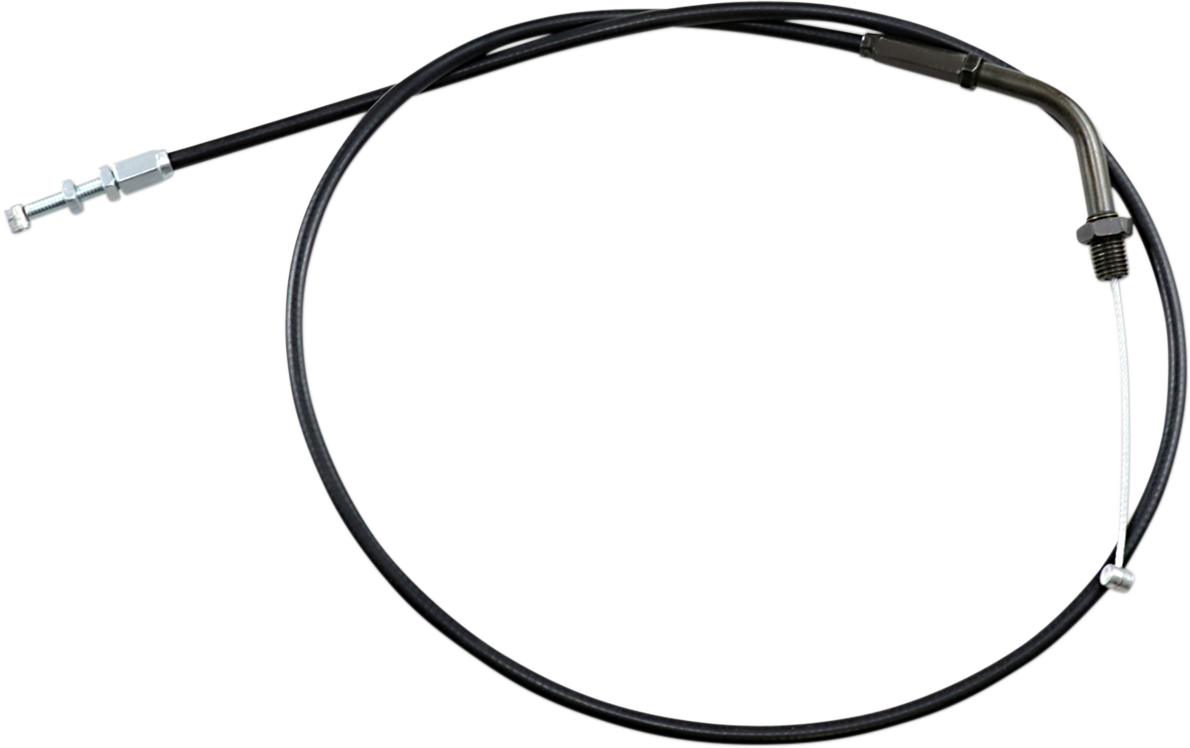 Black Vinyl Throttle Cable - Push - '76-'88 Kawasaki KZ