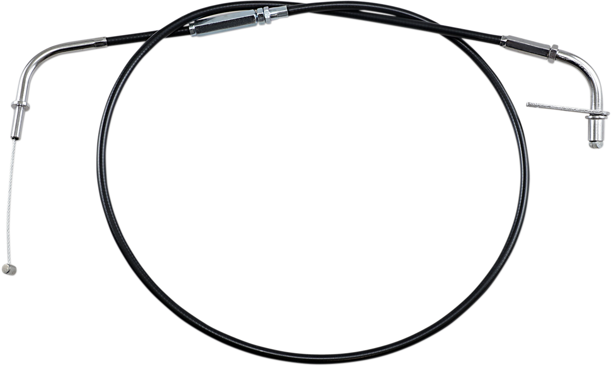 Black Vinyl Throttle Cable - Pull - +6" - '95-'05 Vulcan