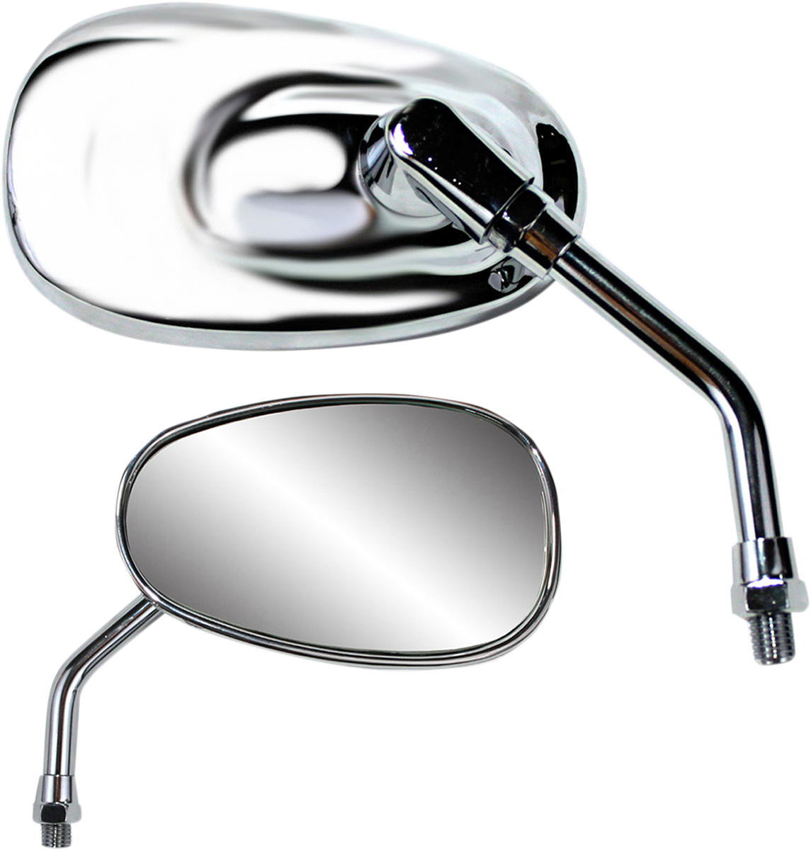 Mirror - American-Style/Mini - Side View - Oval - Chrome - 4-3/4" - Each