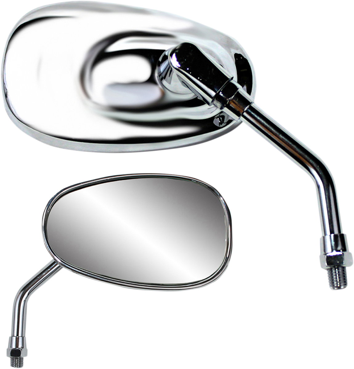 Mirror - American-Style/Mini - Side View - Oval - Chrome - 4-3/4" - Each