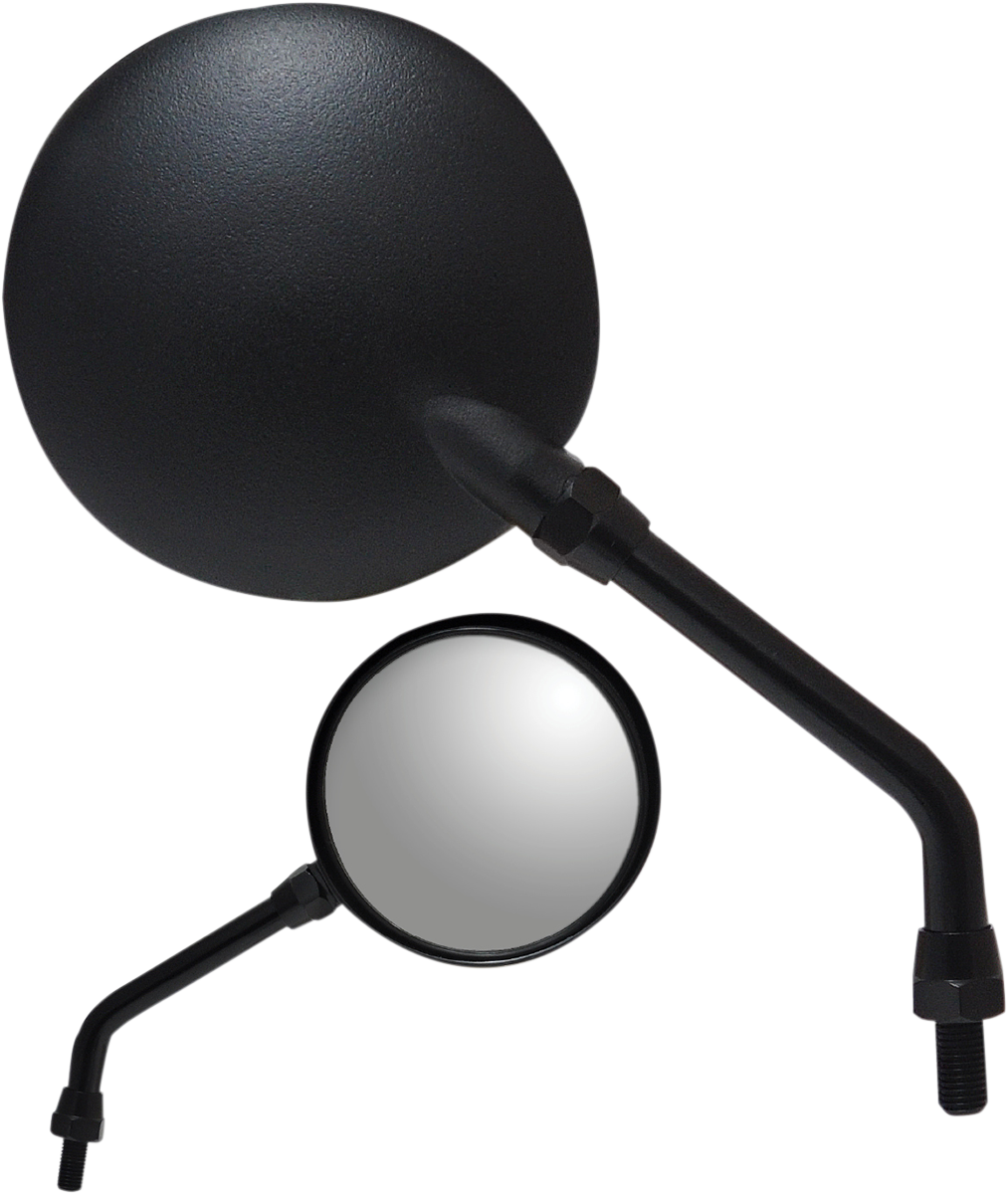 Mirror - Side View - Round - Black