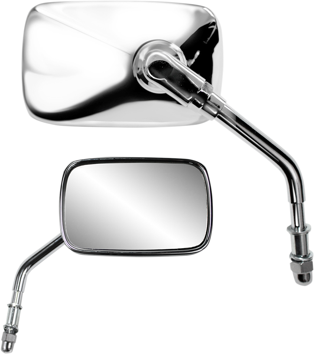 Mirror - Side View - Rectangle - Short - Chrome