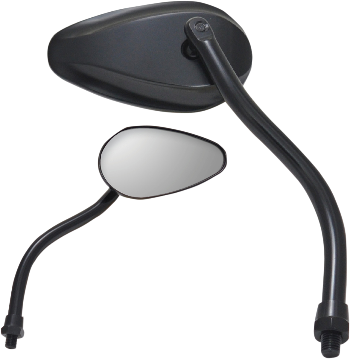 Mirror - X-Treme Mini - Side View - Teardrop - Standard - Long - Black - Each