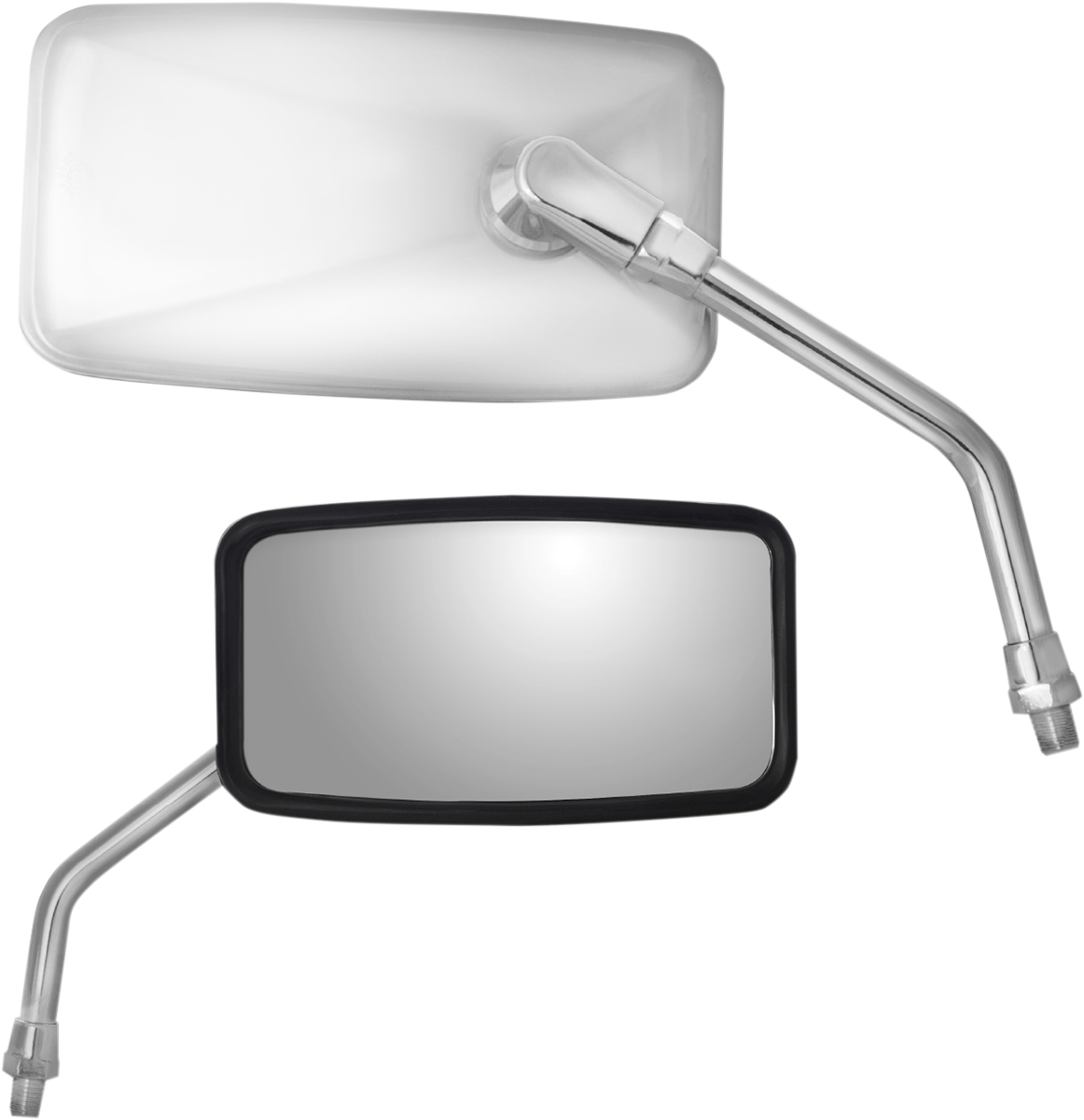 Mirror - Side View - Cruiser - Yamaha - Reverse Thread - Rectangular - Stainless Steel