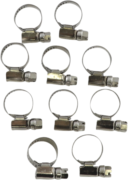 Hose Clamps - Embossed - 10-16 mm - 10 Pack
