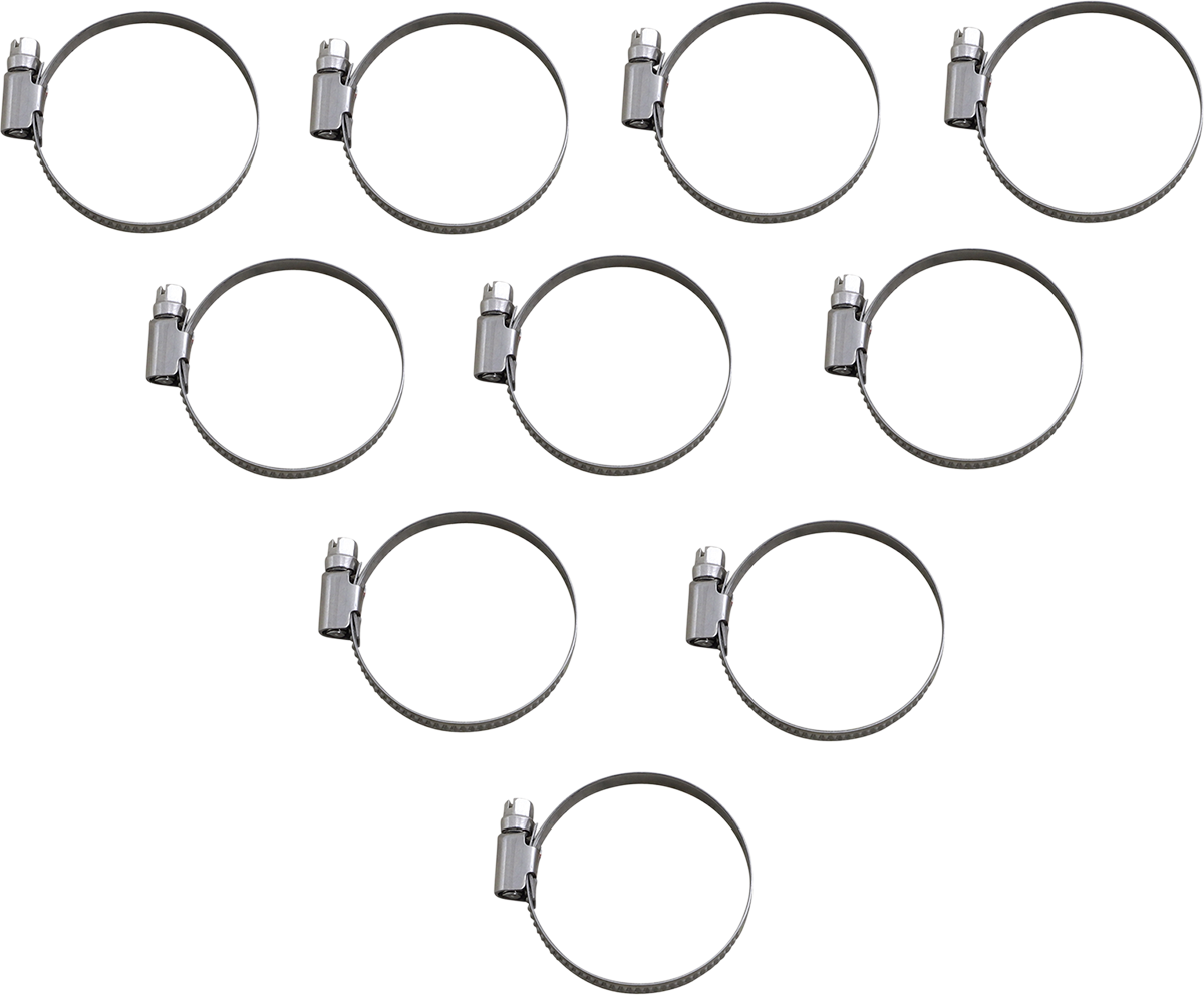 Hose Clamps - Embossed - 32-50 mm - 10 Pack