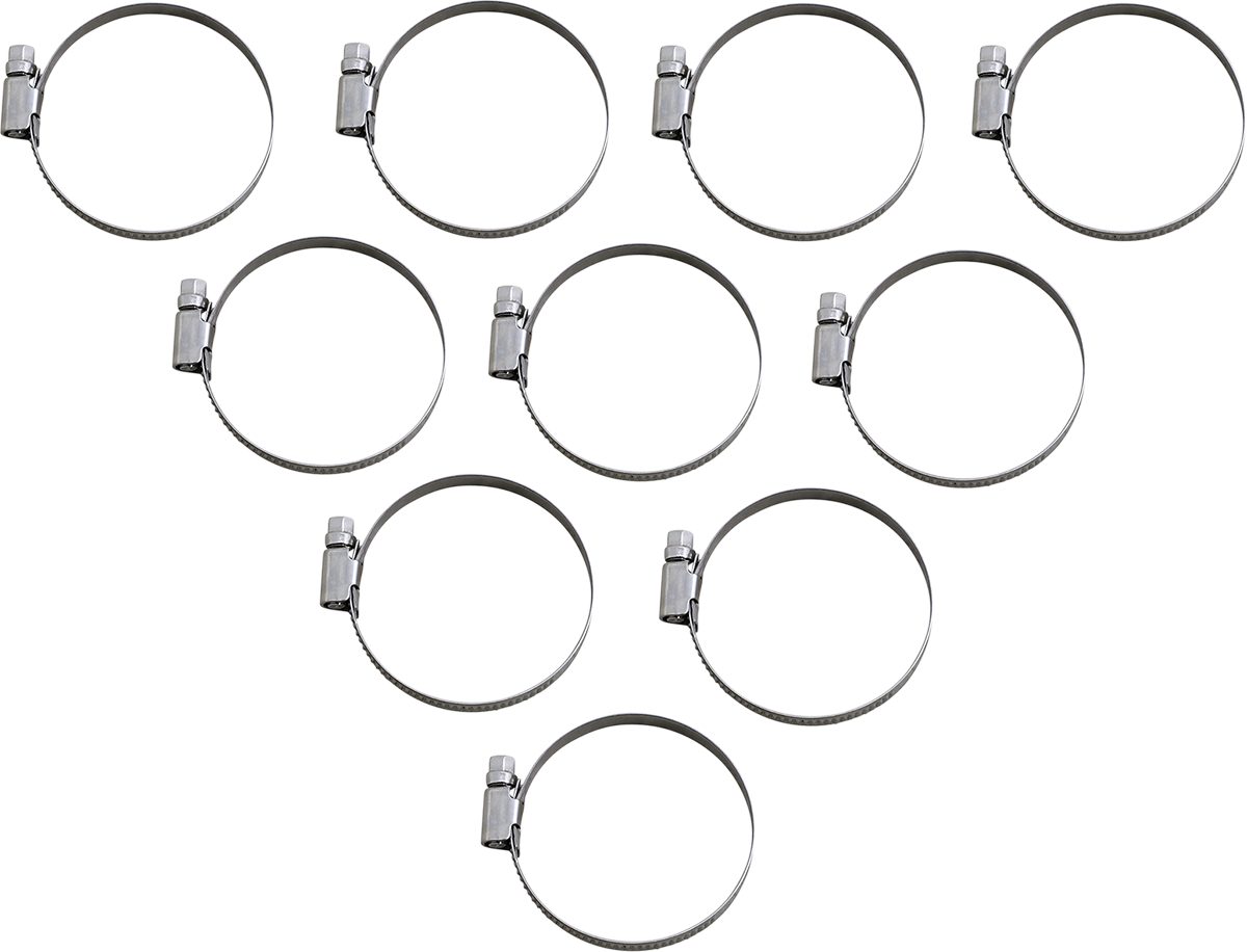 Hose Clamps - Embossed - 40-60 mm - 10 Pack