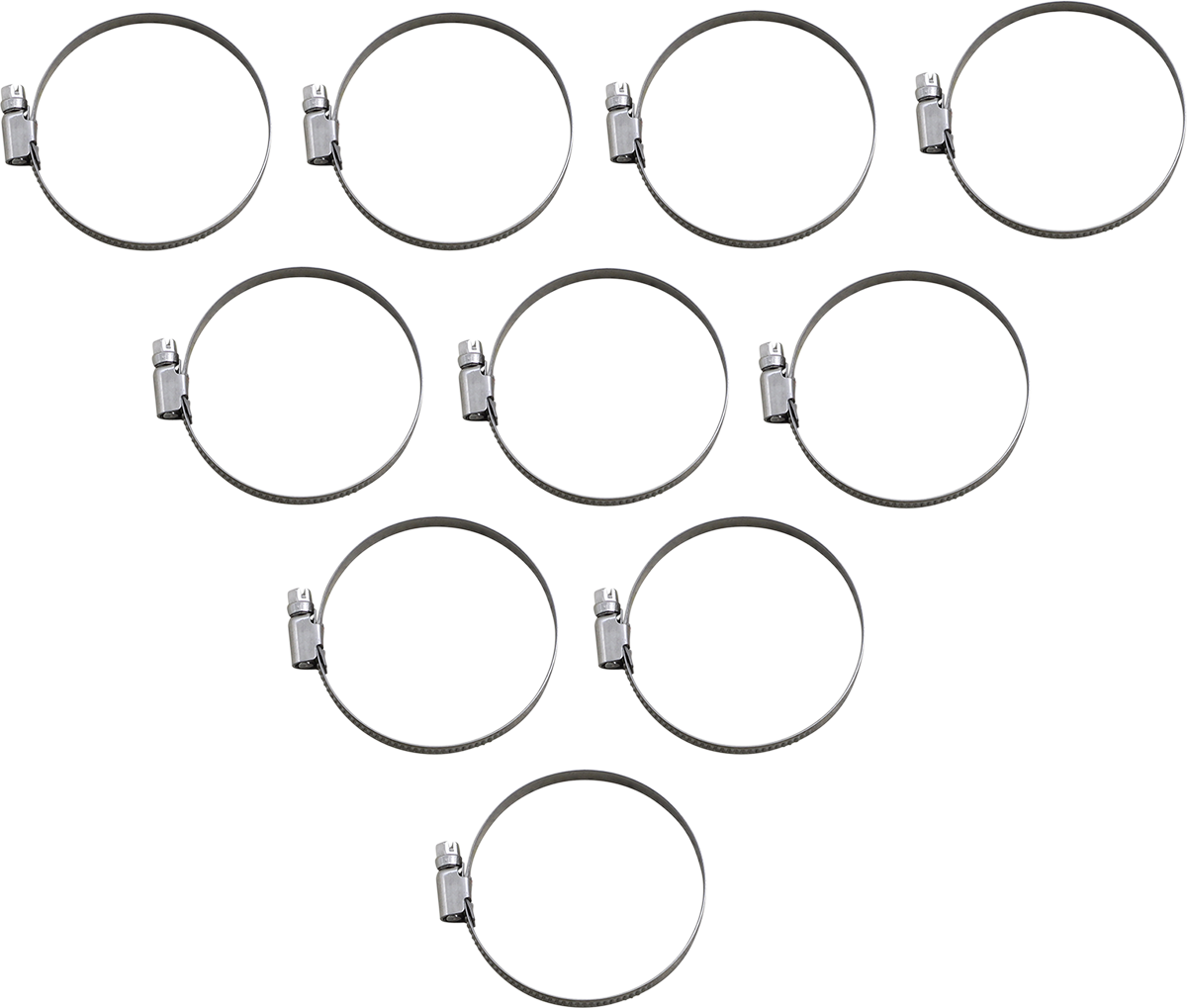 Hose Clamps - Embossed - 50-70 mm - 10 Pack