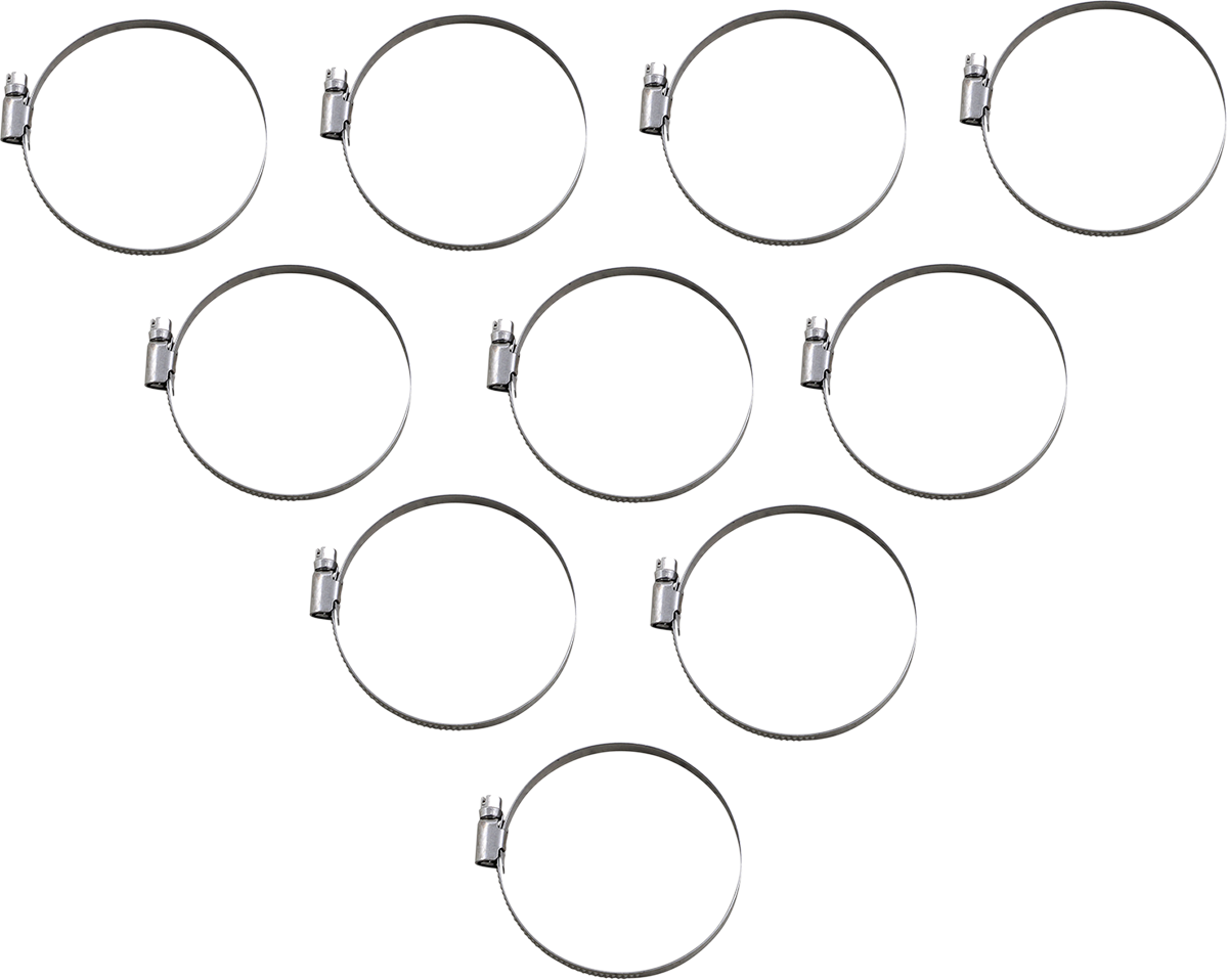 Hose Clamps - Embossed - 60-80 mm - 10 Pack
