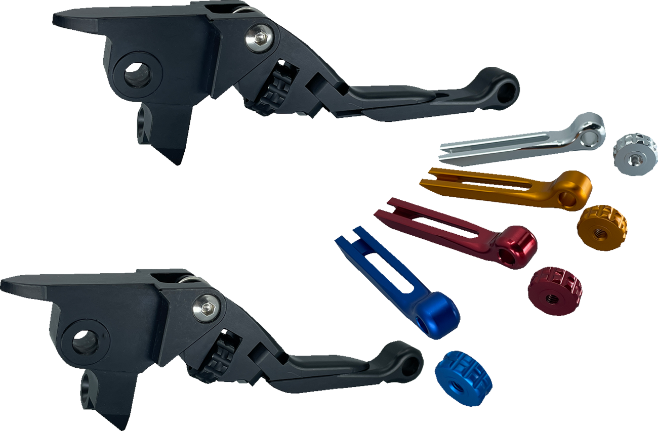 Anthem Pro Adjustable Lever Set for Harley Models - Black