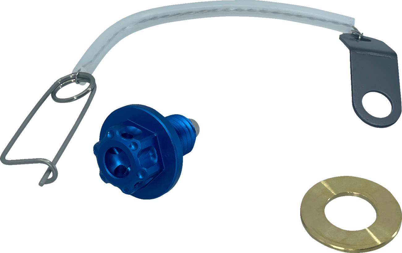 Magnetic Drain Plug - M8 x 1.25 x 12 mm - Blue - Suzuki | Yamaha