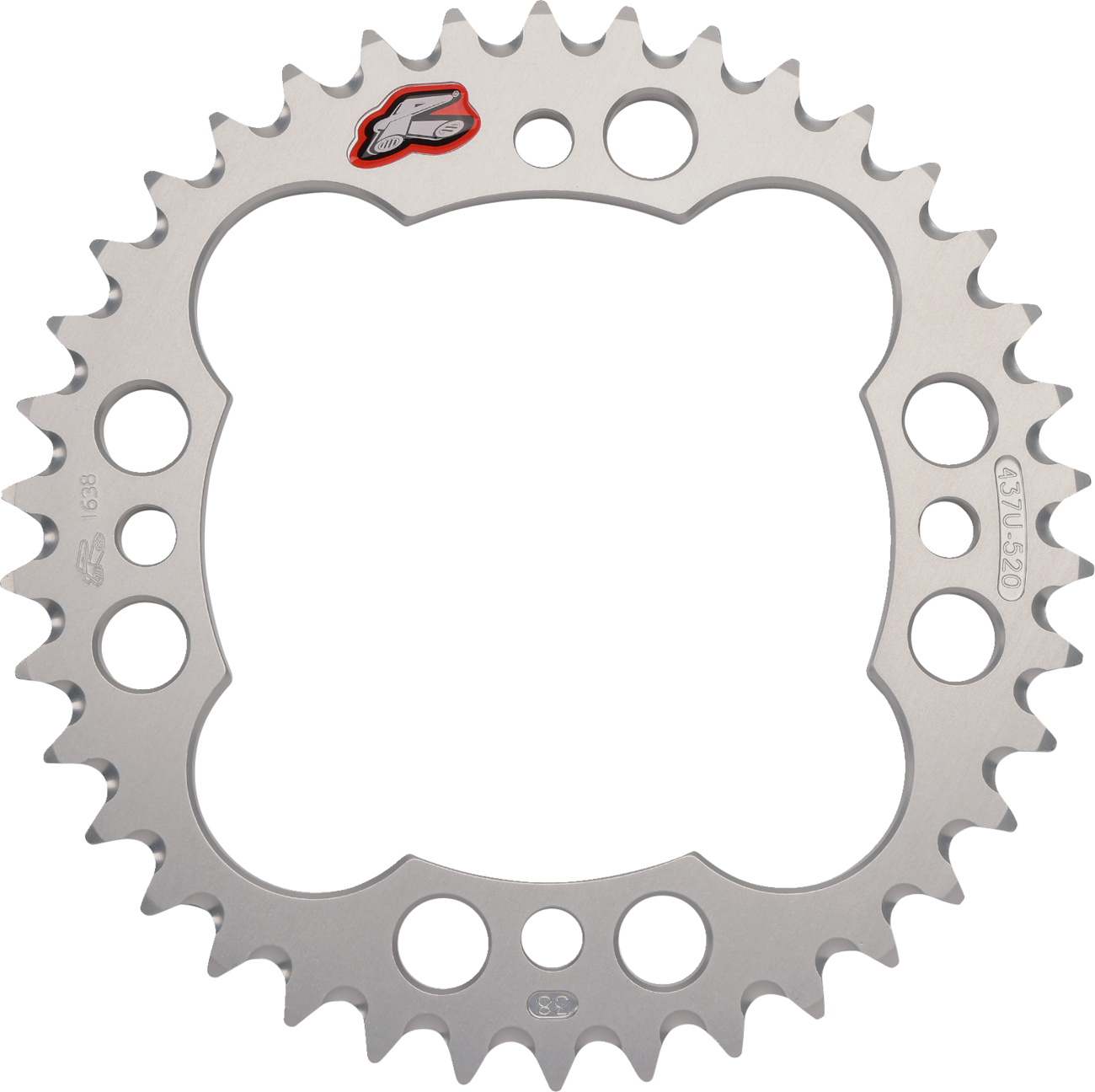 Rear Sprocket - Aluminum - 38 Tooth - Silver - Yamaha