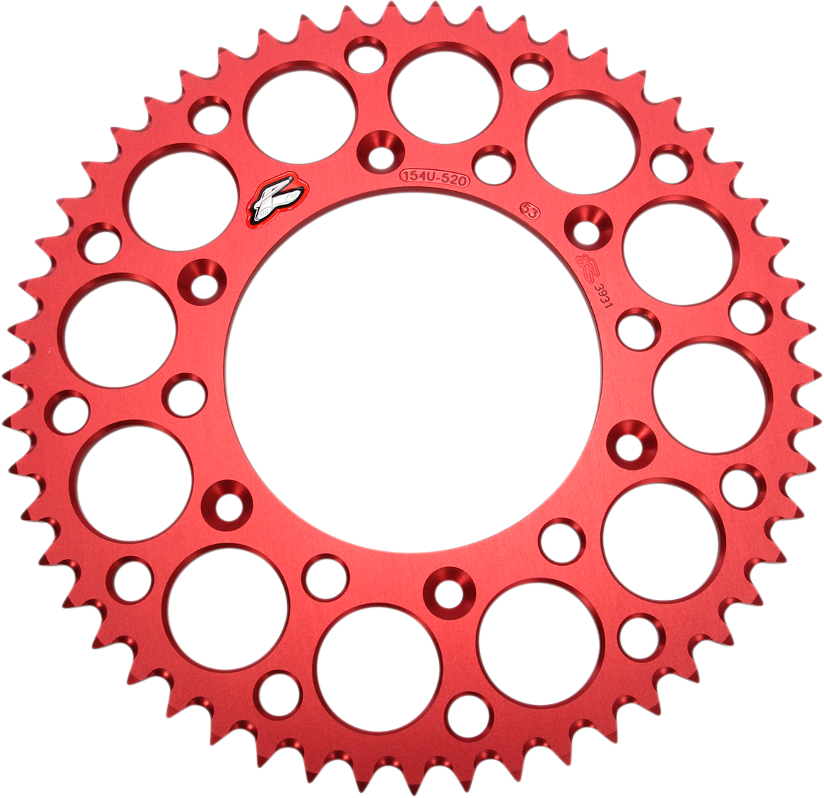 Rear Sprocket - Aluminum - 53 Tooth - Red - Honda