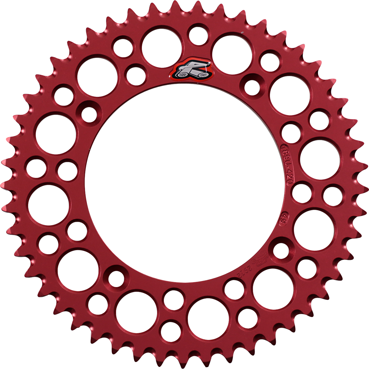 Rear Sprocket - Aluminum - 49 Tooth - Red - Honda