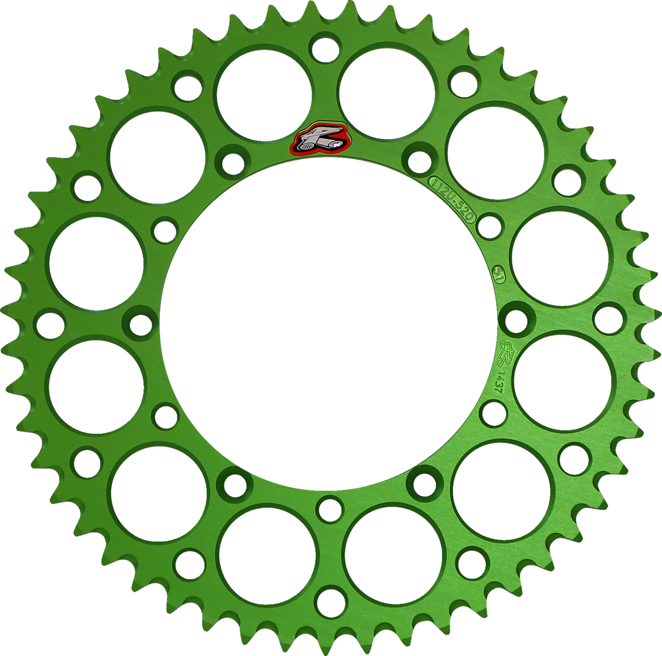 Rear Sprocket - Aluminum - 51 Tooth - Green - Kawasaki