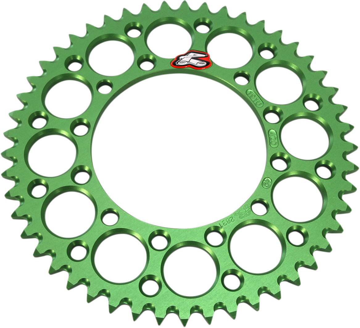 Rear Sprocket - Aluminum - 49 Tooth - Green - Kawasaki