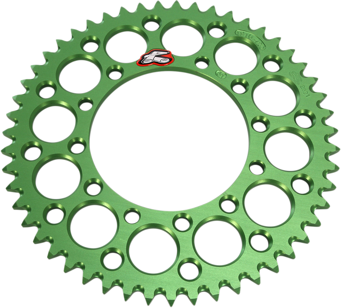 Rear Sprocket - Aluminum - 51 Tooth - Green - Kawasaki