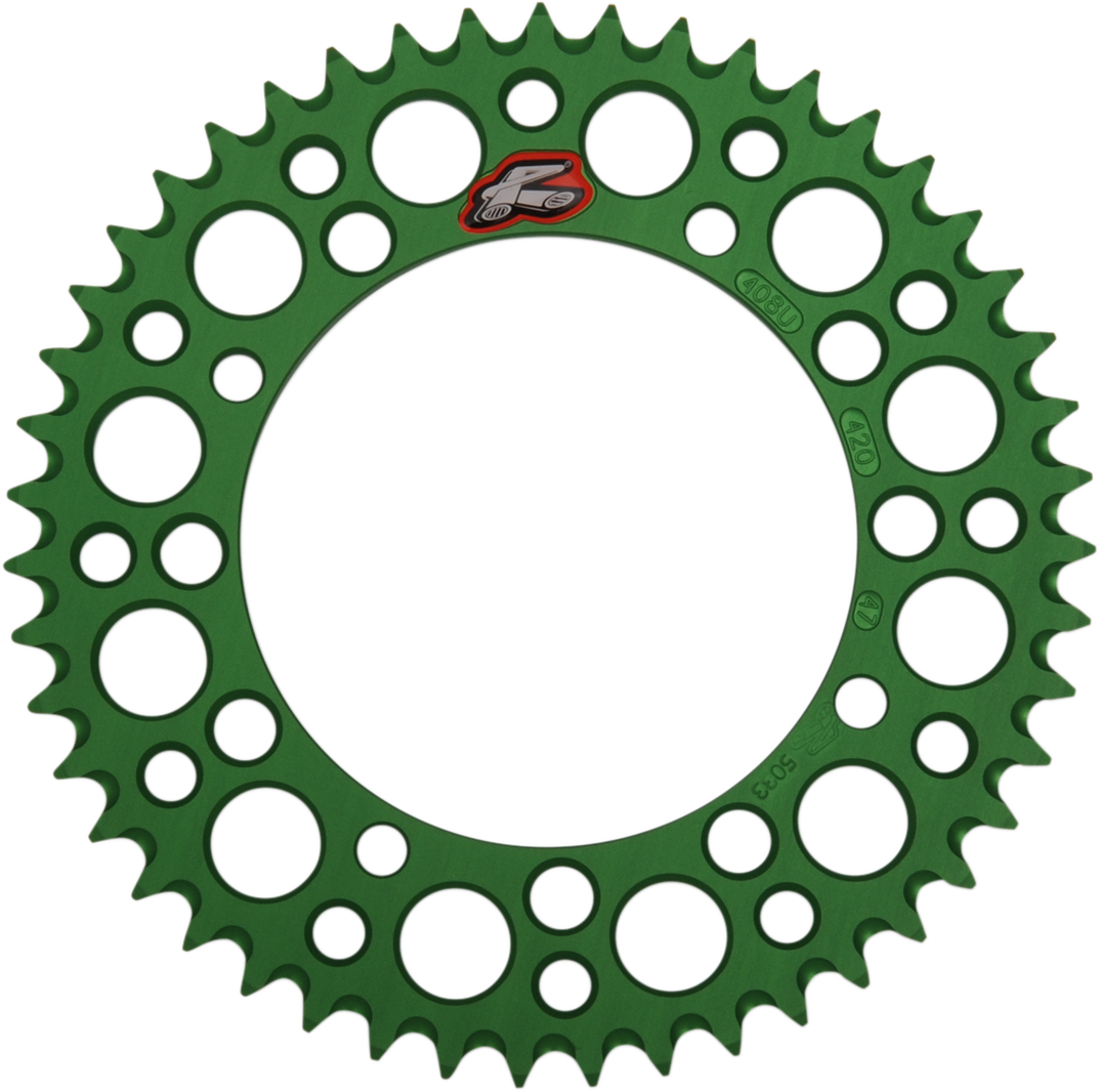 Rear Sprocket - Aluminum - 47 Tooth - Green - Kawasaki/Suzuki