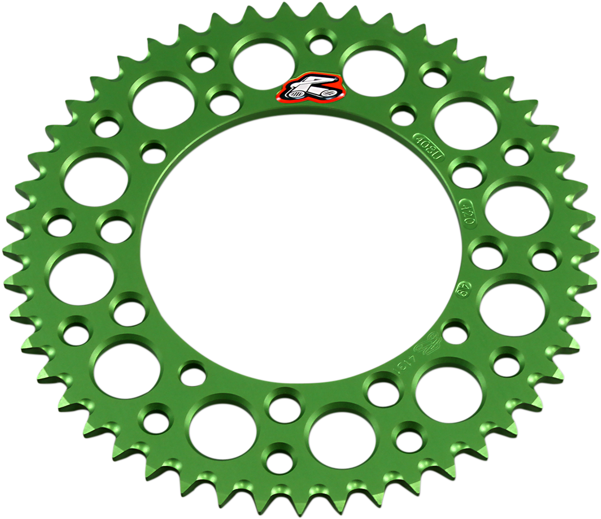 Rear Sprocket - Aluminum - 49 Tooth - Green - Kawasaki/Suzuki