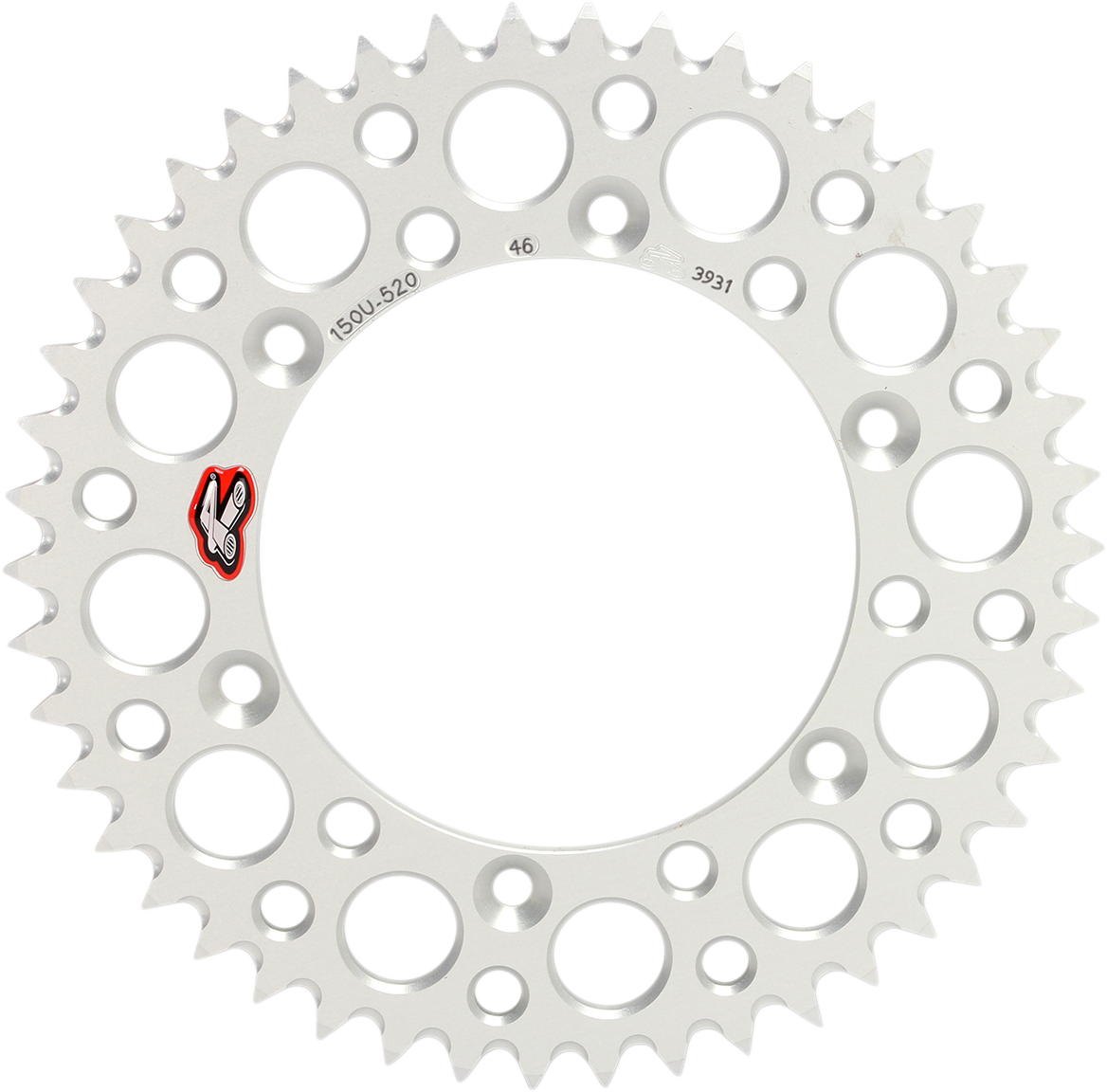Rear Sprocket - Aluminum - 46 Tooth - Silver - Yamaha