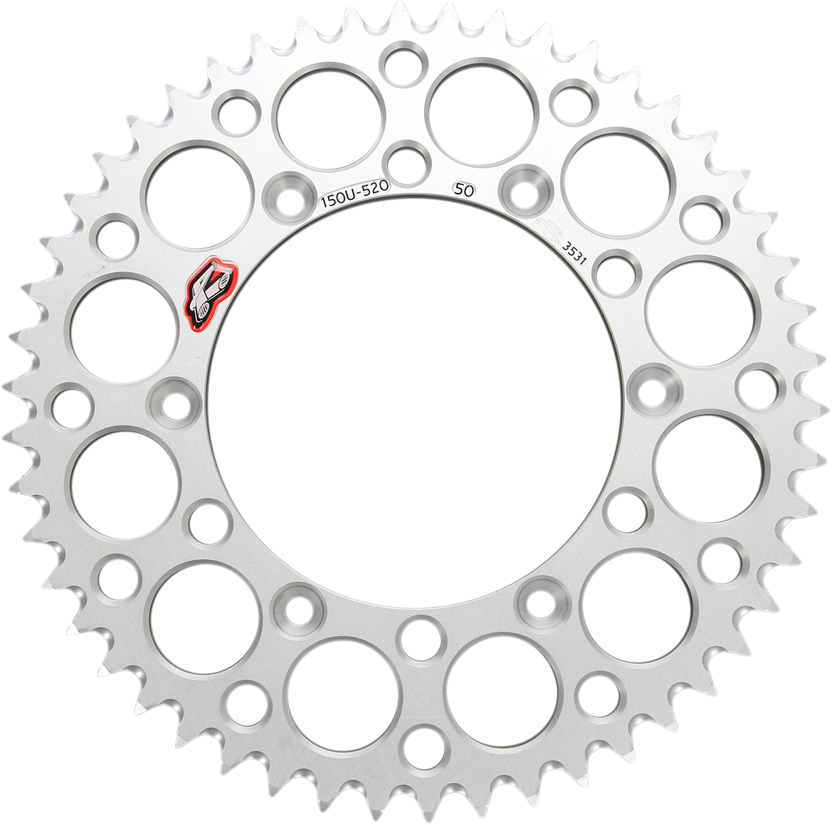 Rear Sprocket - Aluminum - 50 Tooth - Silver - Yamaha